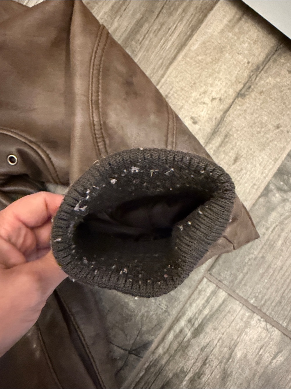 Roundtree & Yorke Brown Leather Bomber Jacket - Picture 5 of 8